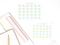 Partly Cloudy Watercolor Weather Bujo Planner Stickers
