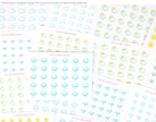 Partly Cloudy Watercolor Weather Bujo Planner Stickers