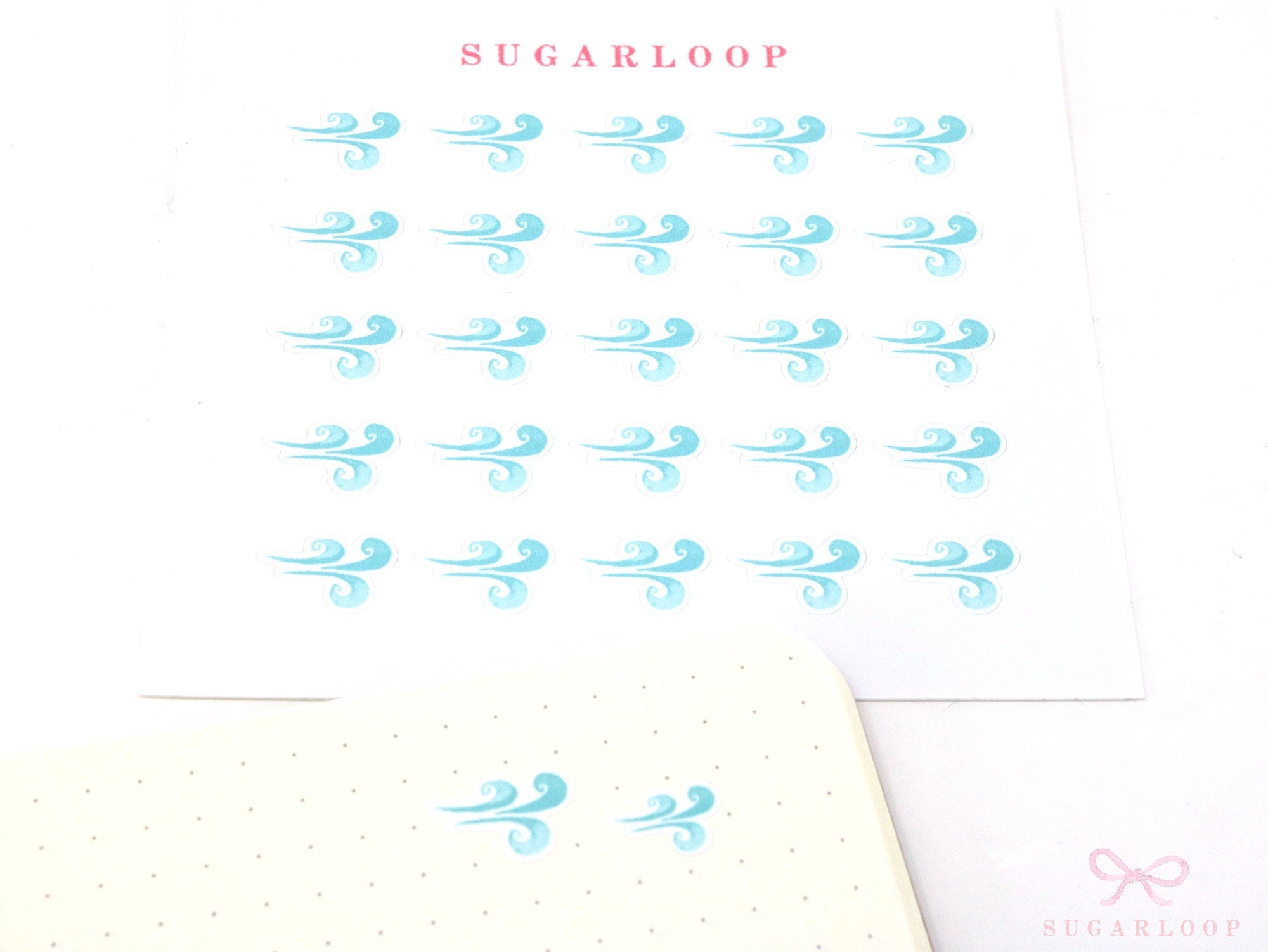 Windy Watercolor Weather Bujo Planner Stickers