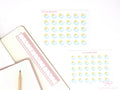 Scattered Showers Watercolor Weather Bujo Planner Stickers