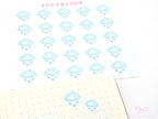 Snow Watercolor Weather Bujo Planner Stickers