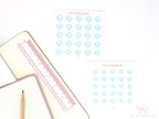 Snow Watercolor Weather Bujo Planner Stickers