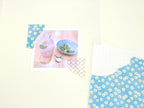 Washi Paper Deco Pattern Sheet for Planners and Journals: Daisy Watercolor  Collage