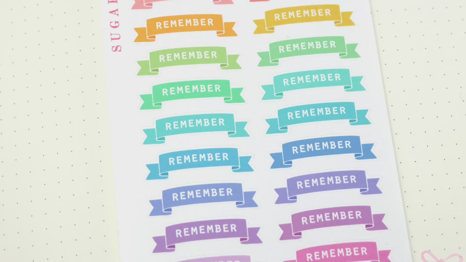 Remember Planner and Journal Sticker Header Labels