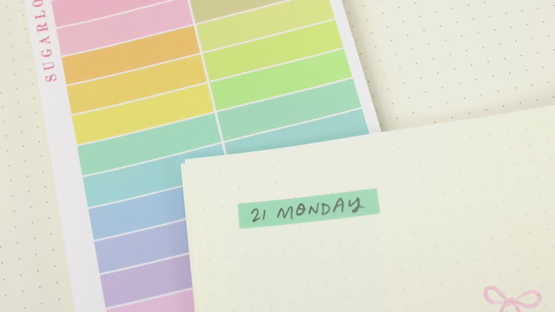 Rainbow Pastel Header Planner and Journal Stickers: Functional Divider Strips