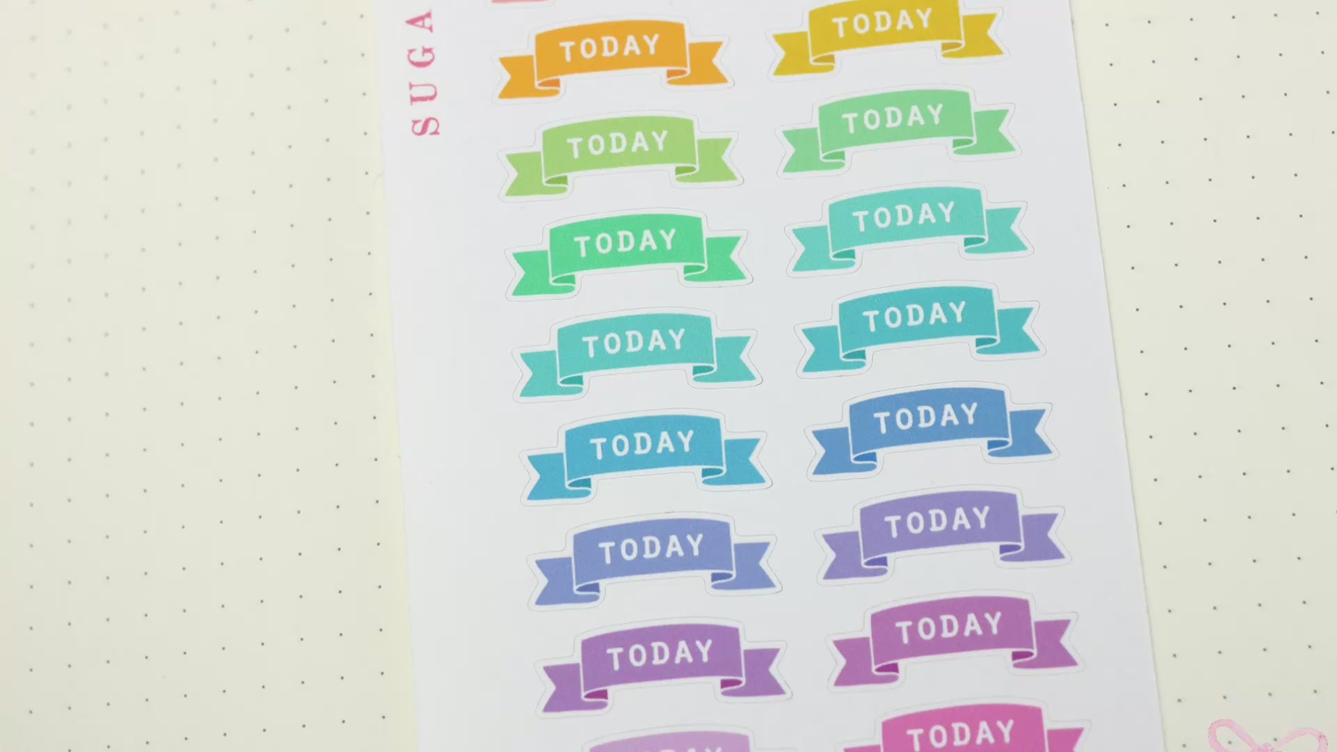 Goals Planner and Journal Stickers: Headers  Labels