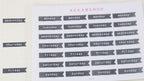 Ink Wash Days of The Week Flag Bujo Planner Stickers: 1 inch (24 mm) DIY Calendar and Diary