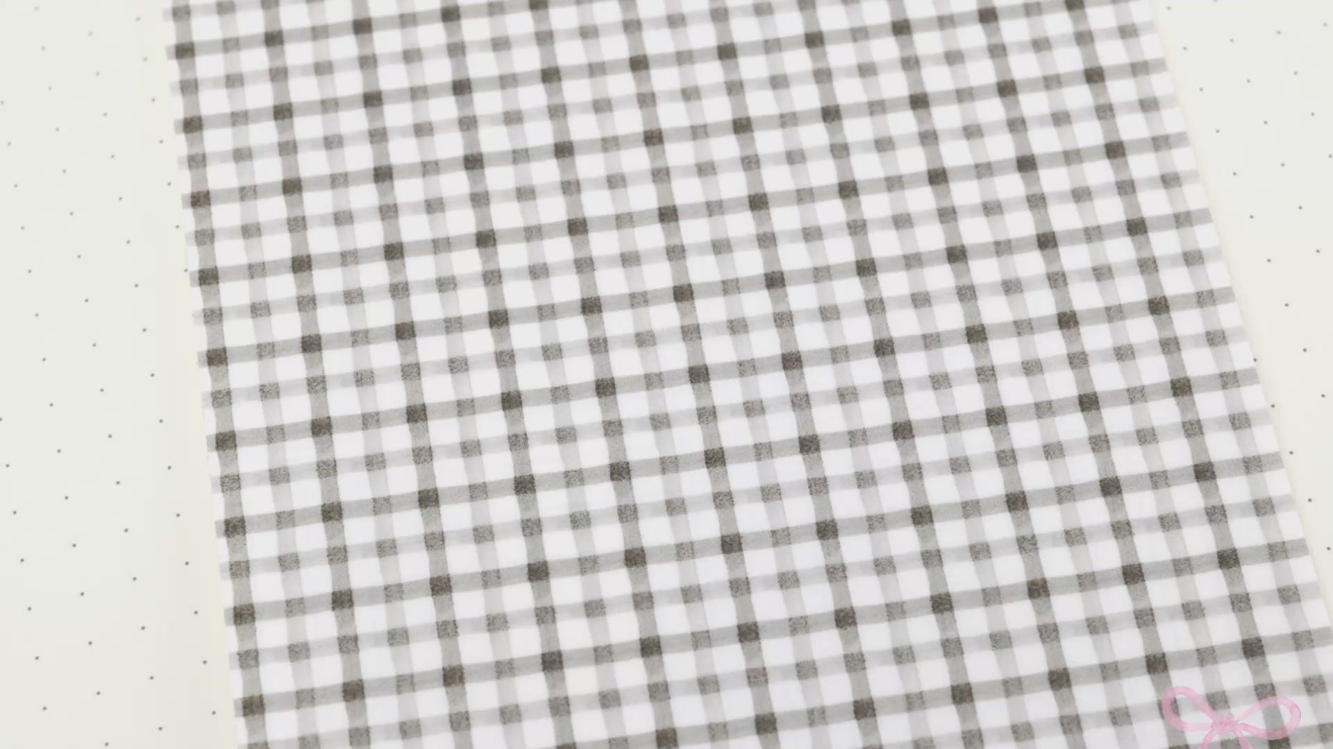 Washi Paper Printed Pattern Sheet for Planners and Journals: Grey Gingham Plaid