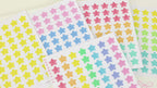 Stars Planner and Journal Stickers: Journaling Checklist Watercolor (8mm)