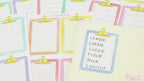 Clipboard Planner and Journal Stickers: Journaling, Color Code, Checklists, Bullet Points, Tasks, Lists