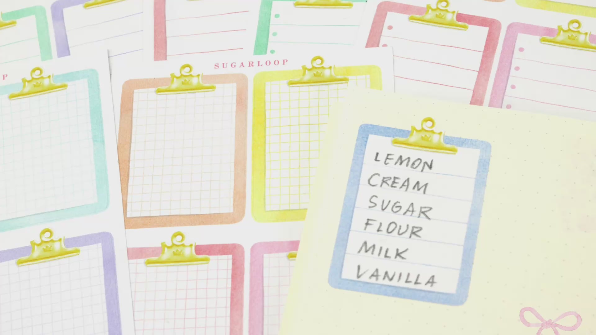 Clipboard Planner and Journal Stickers: Journaling, Color Code, Checklists, Bullet Points, Tasks, Lists