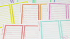 Large Watercolor Checklist Planner and Journal Stickers: Bullet Points, Tasks, Lists