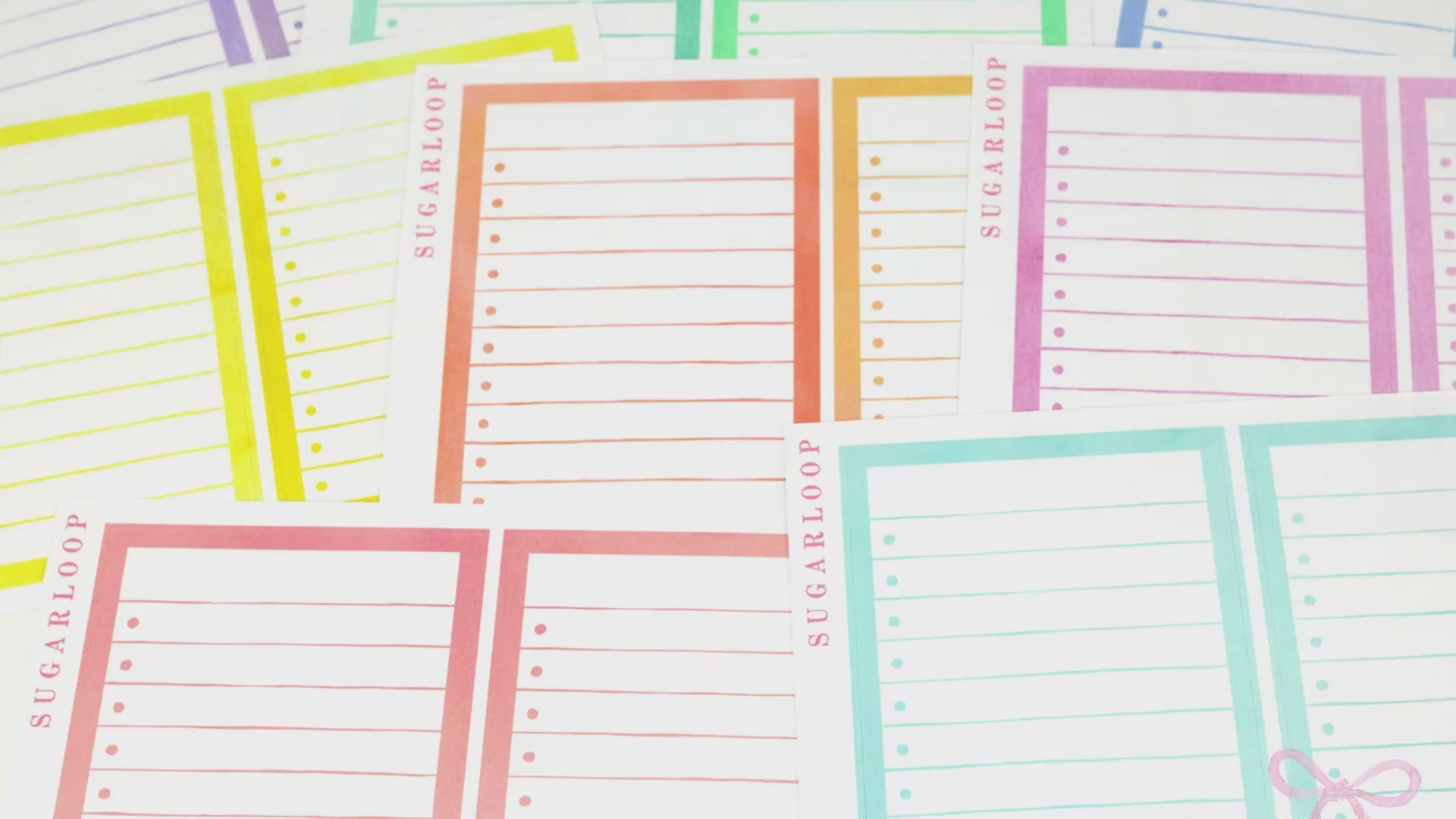 Large Watercolor Checklist Planner and Journal Stickers: Bullet Points, Tasks, Lists