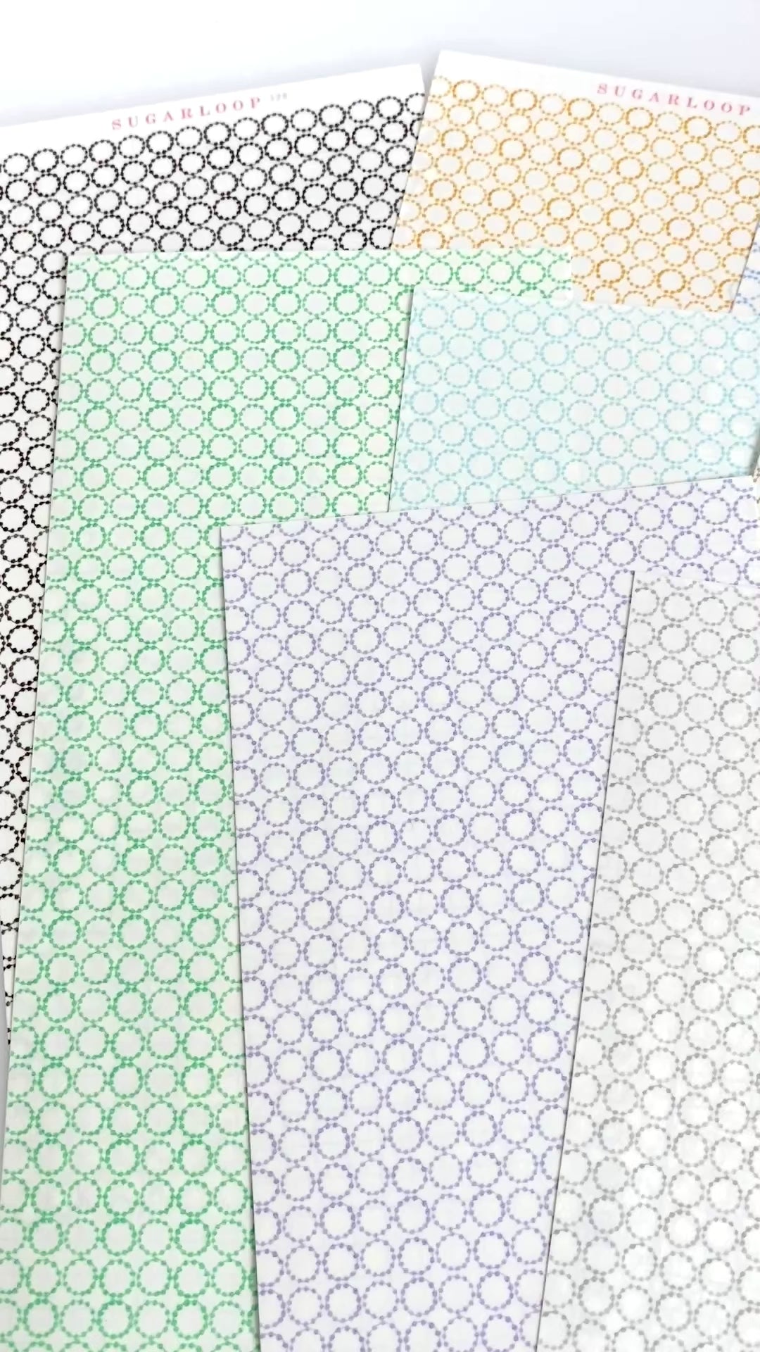 Washi Paper Deco Pattern Sheet for Planners and Journals: Japandi Circles