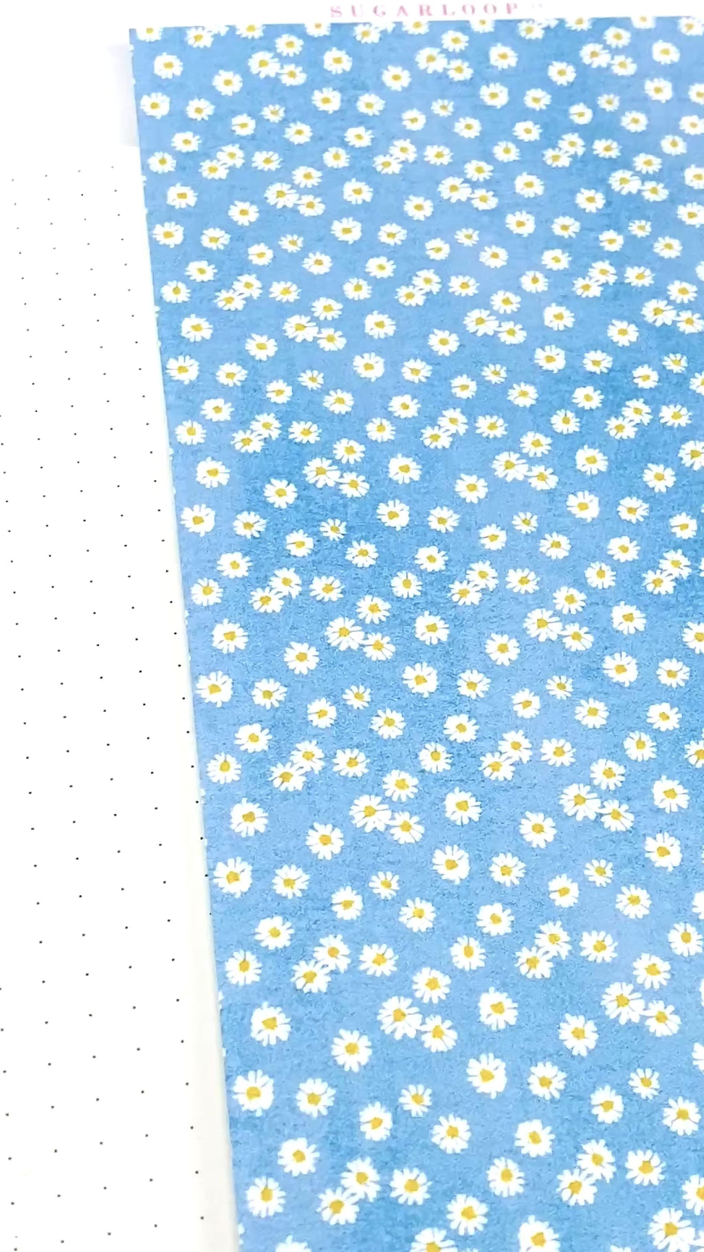 Washi Paper Deco Pattern Sheet for Planners and Journals: Daisy Watercolor  Collage