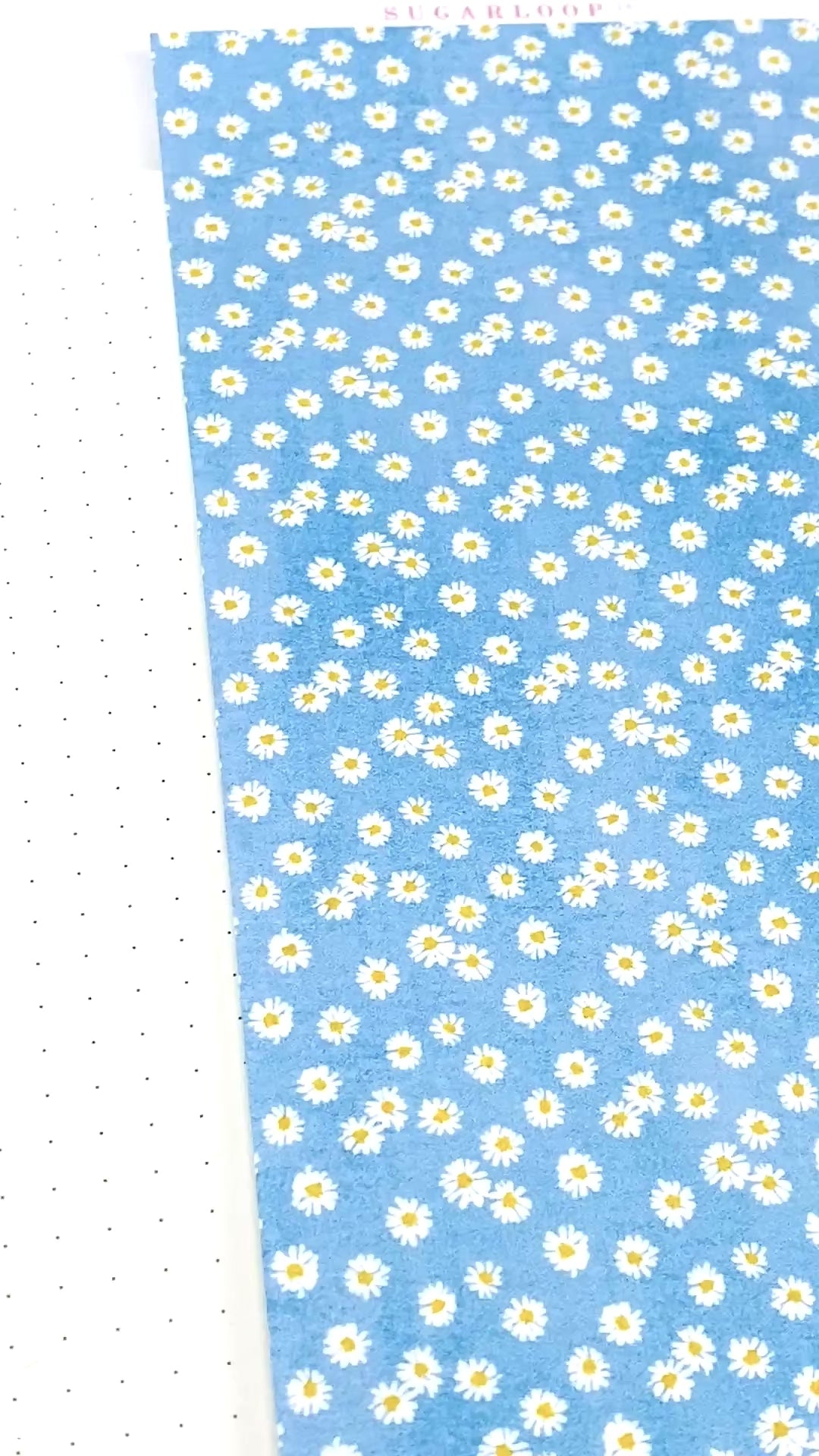 Washi Paper Deco Pattern Sheet for Planners and Journals: Daisy Watercolor  Collage