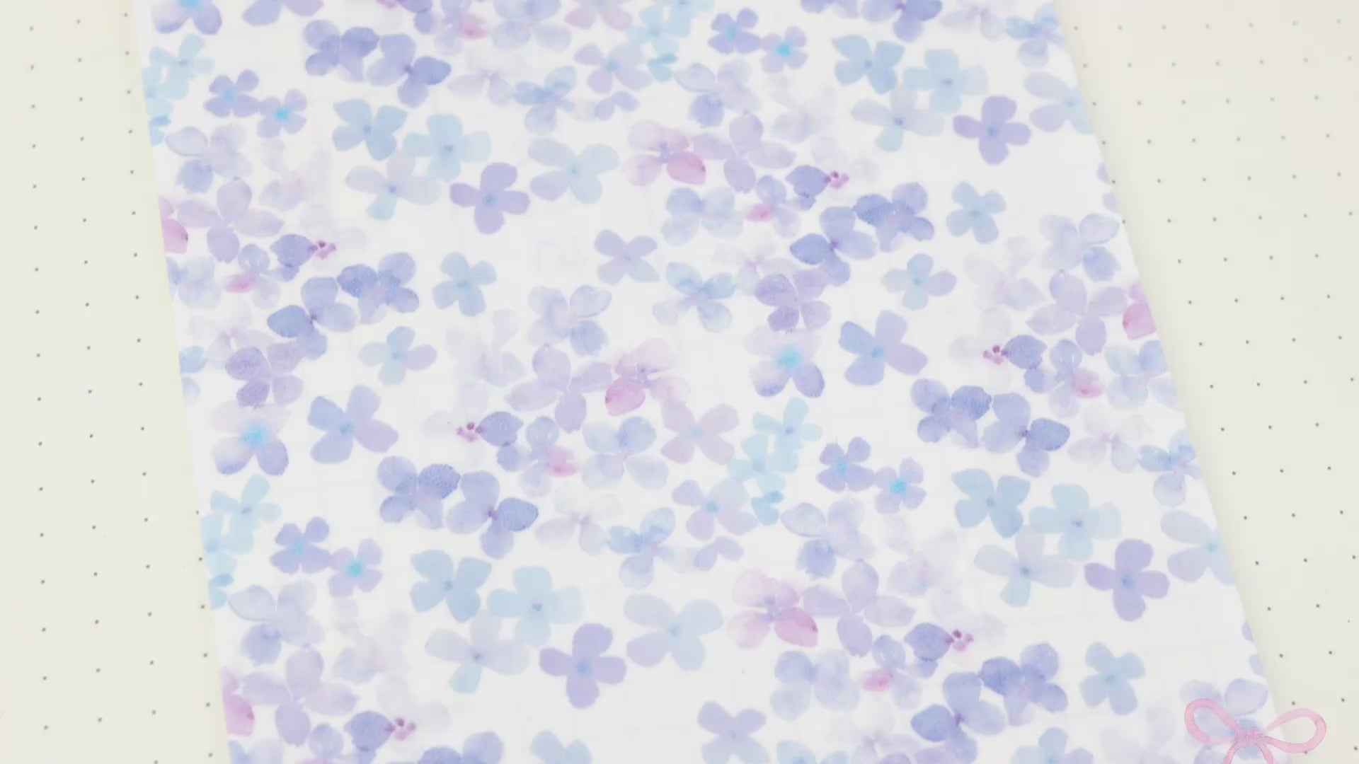 Washi Paper Printed Pattern Sheet for Planners and Journals: Floral  Purple