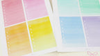 Watercolor Checklist Planner and Journal Stickers: Checklists, Checkboxes