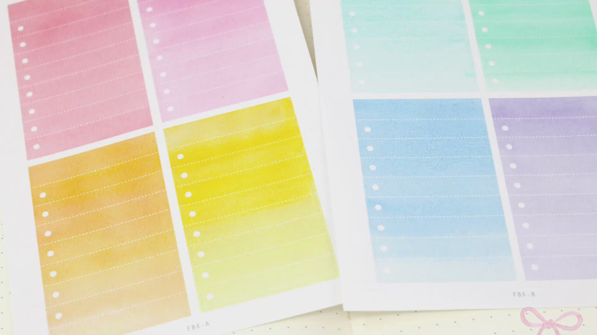 Watercolor Checklist Planner and Journal Stickers: Checklists, Checkboxes