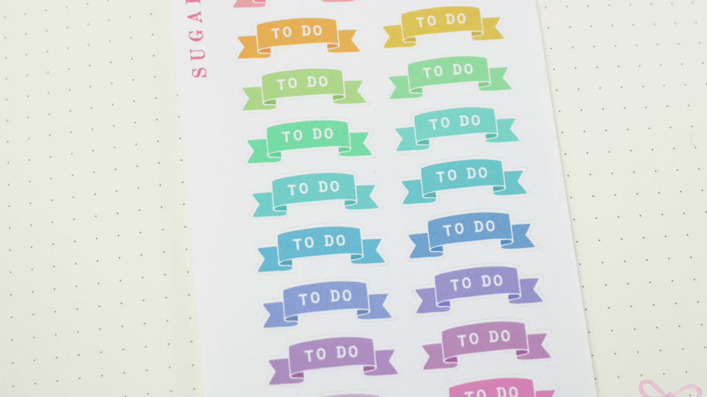 To Do Header Title Planner and Journal Sticker Labels