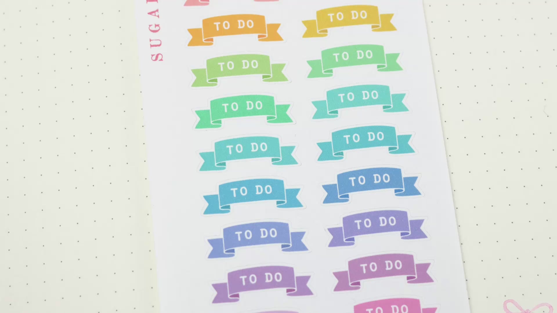 To Do Header Title Planner and Journal Sticker Labels