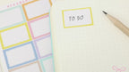 Whimsical Grid Scalloped Half Box Frame Planner and Journal Stickers