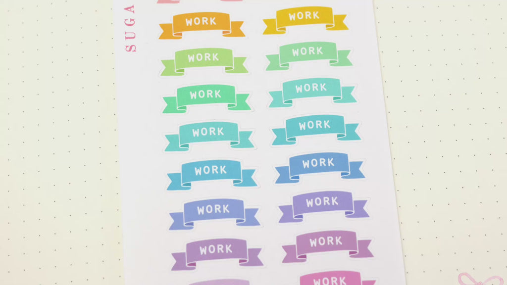 Work Planner and Journal Stickers: Headers  Labels