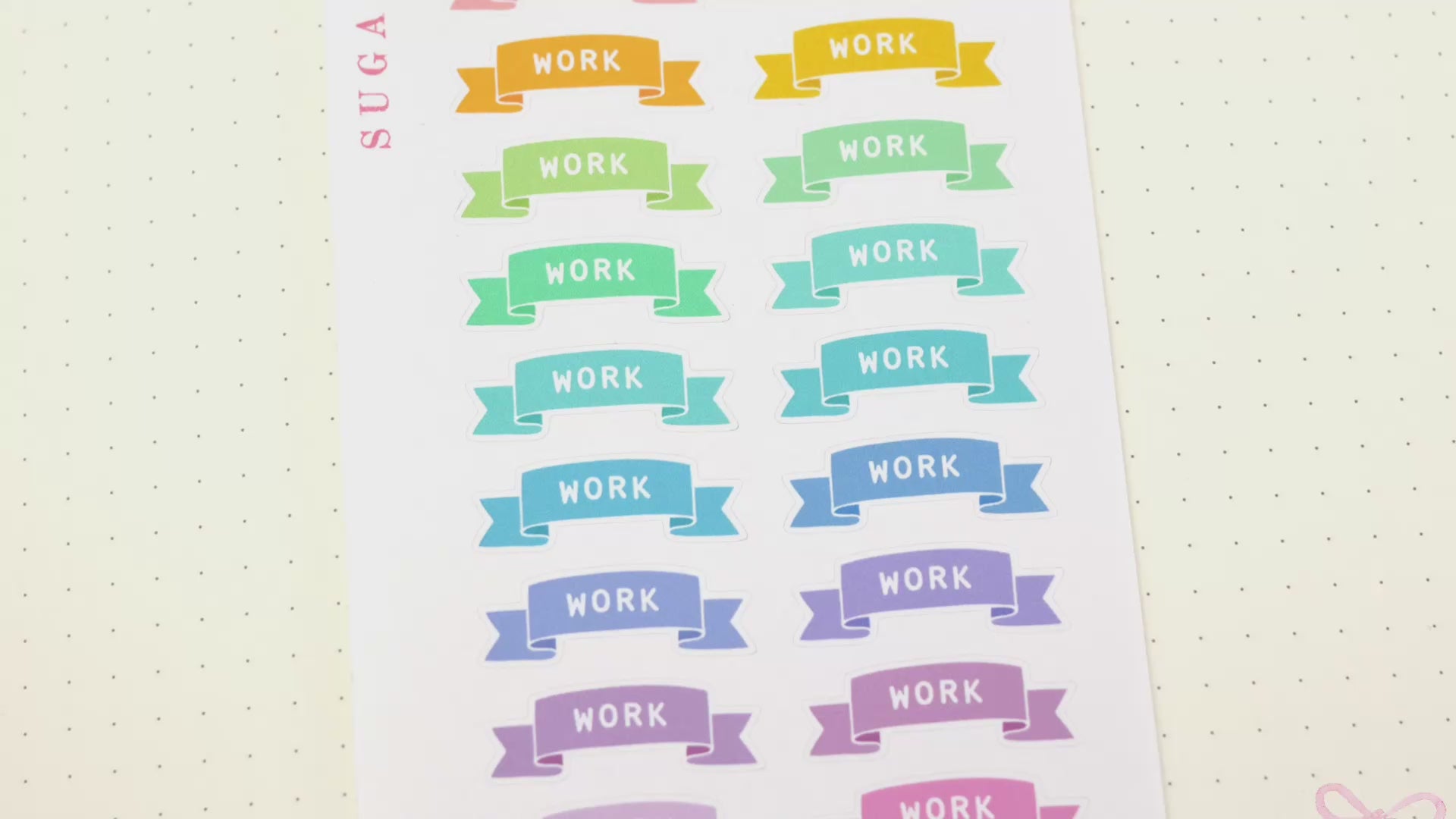 Work Planner and Journal Stickers: Headers  Labels